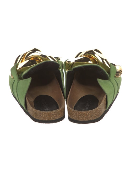 J.W. Anderson Suede Chain-Link Accents Mules