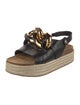 J.W. Anderson Leather Chain-Link Accents Espadrilles