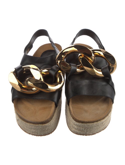 J.W. Anderson Leather Chain-Link Accents Espadrilles