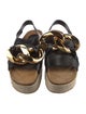 J.W. Anderson Leather Chain-Link Accents Espadrilles