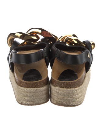 J.W. Anderson Leather Chain-Link Accents Espadrilles