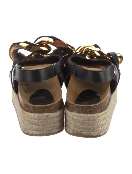 J.W. Anderson Leather Chain-Link Accents Espadrilles