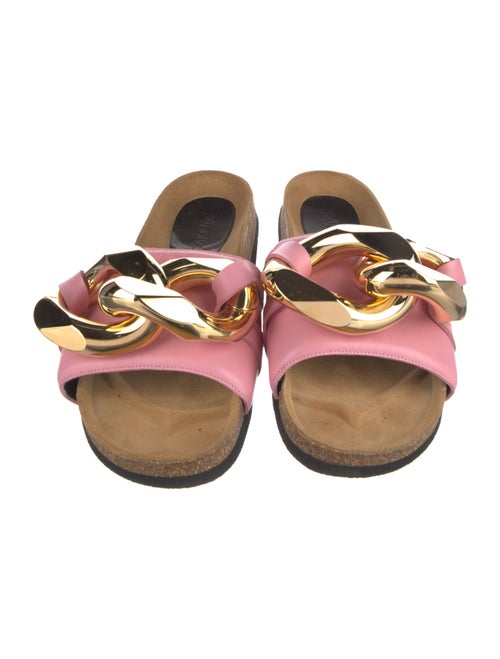 J.W. Anderson Leather Chain-Link Accents Slides
