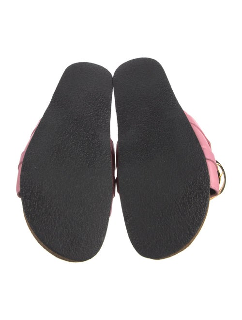 J.W. Anderson Leather Chain-Link Accents Slides