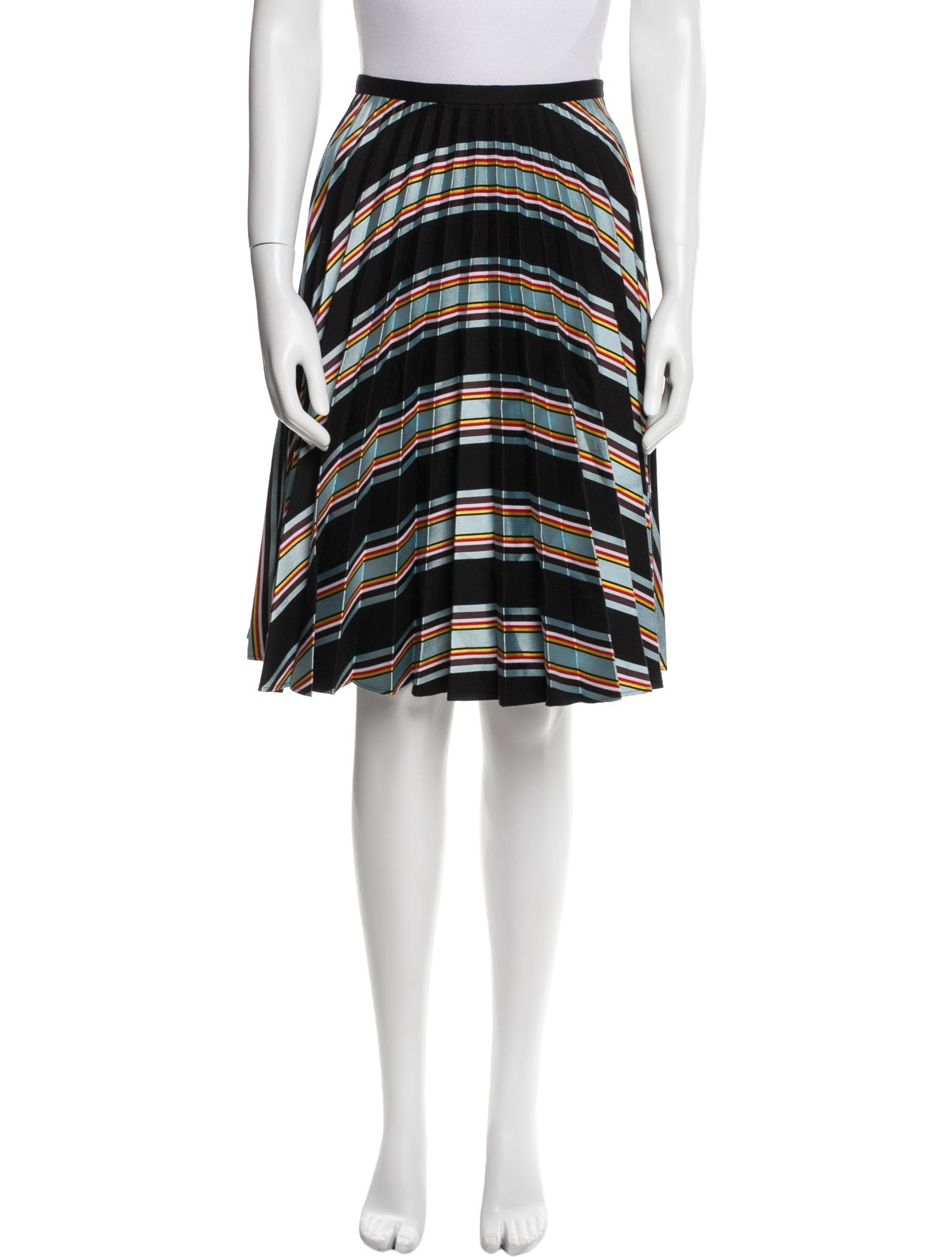 J.W. Anderson Striped Knee-Length Skirt