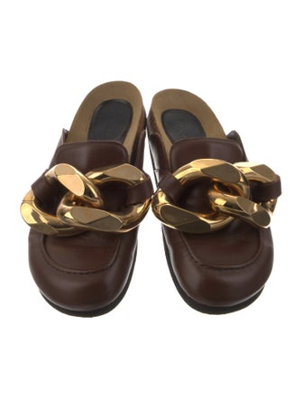 J.W. Anderson Leather Chain-Link Accents Mules