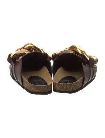 J.W. Anderson Leather Chain-Link Accents Mules