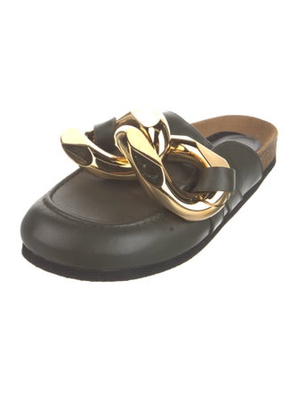 J.W. Anderson Leather Chain-Link Accents Mules