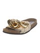 J.W. Anderson Leather Chain-Link Accents Slides