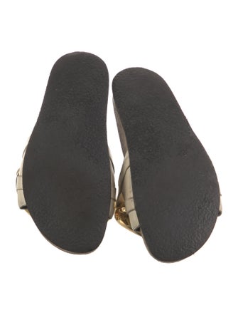 J.W. Anderson Leather Chain-Link Accents Slides