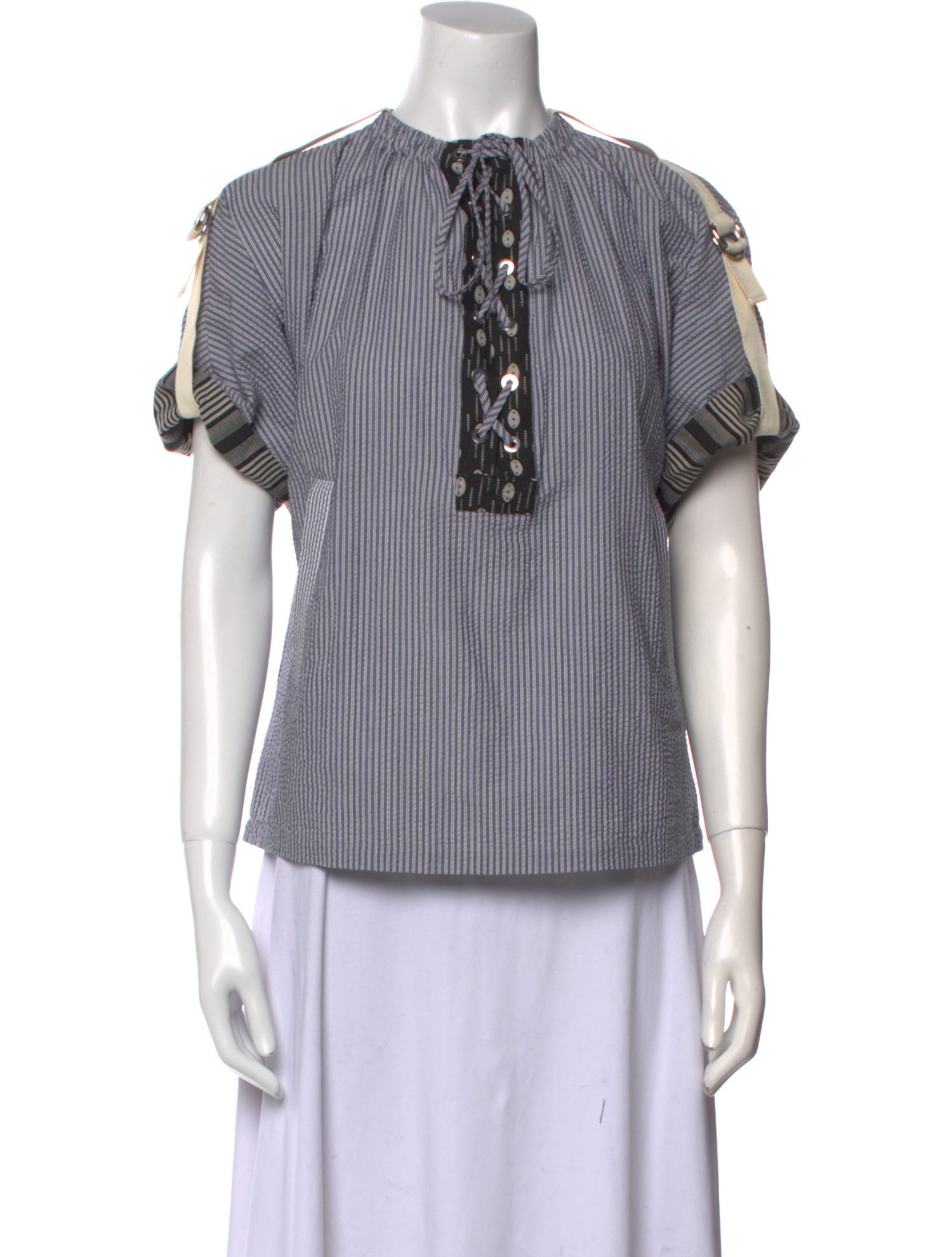 J.W. Anderson Striped Crew Neck Blouse