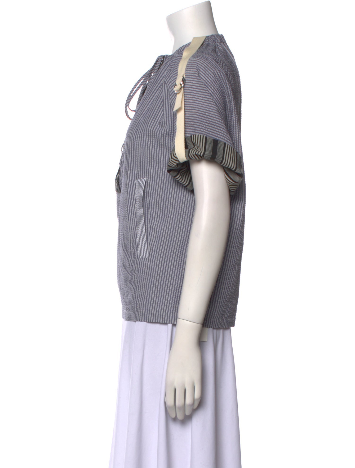 J.W. Anderson Striped Crew Neck Blouse