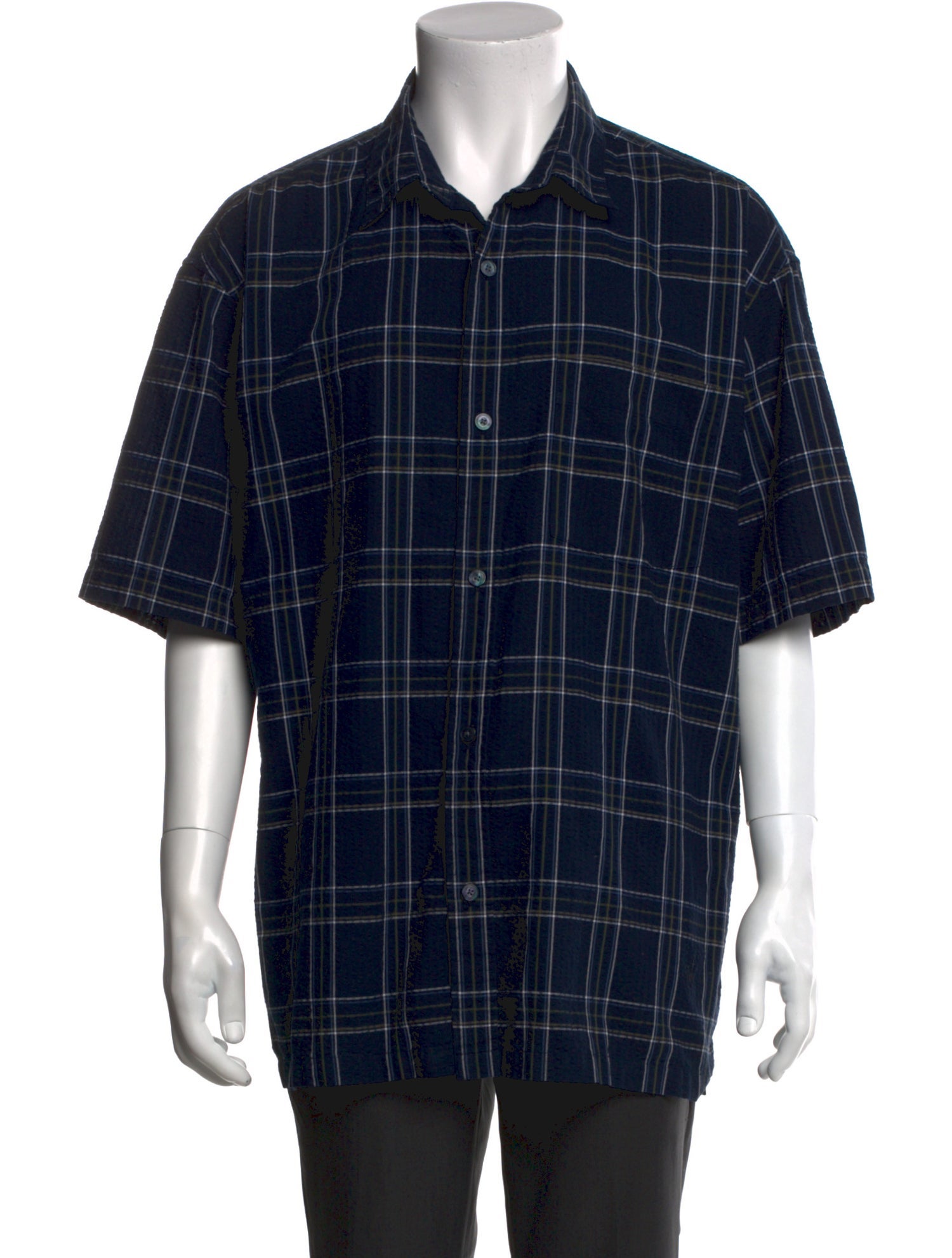 J.W. Anderson Plaid Print Short Sleeve Shirt