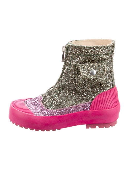 J.W. Anderson Glitter Colorblock Pattern Boots