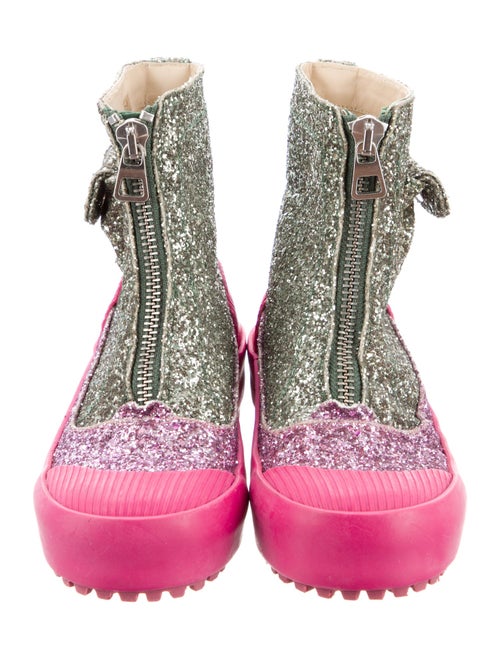 J.W. Anderson Glitter Colorblock Pattern Boots