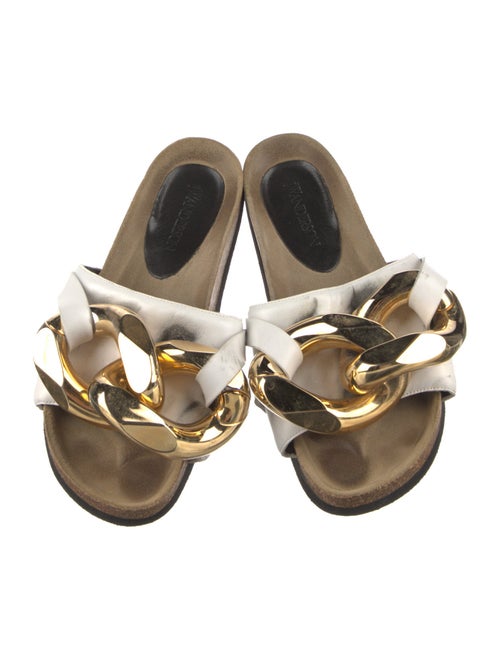 J.W. Anderson Leather Colorblock Pattern Slides