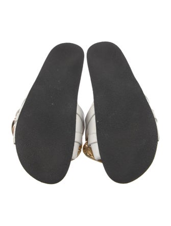 J.W. Anderson Leather Colorblock Pattern Slides