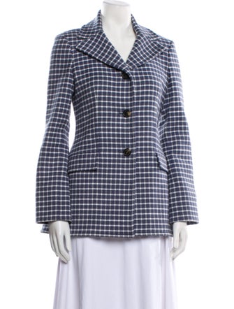 J.W. Anderson Wool Plaid Print Blazer