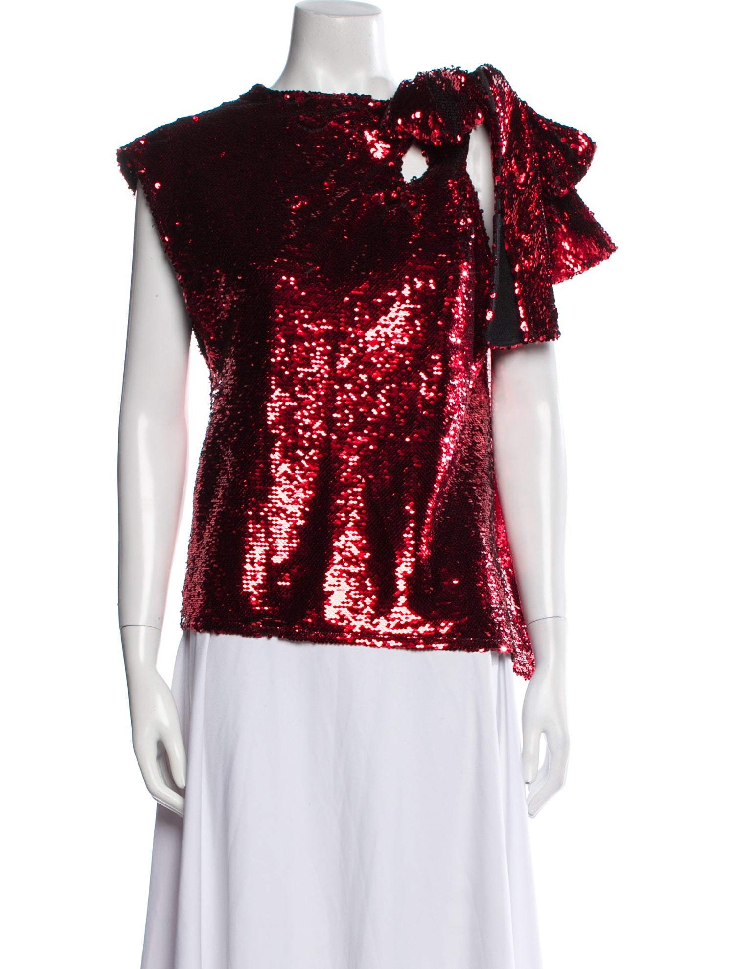 J.W. Anderson Crew Neck Short Sleeve Blouse