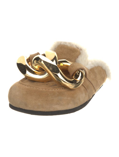J.W. Anderson Suede Chain-Link Accents Mules