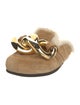 J.W. Anderson Suede Chain-Link Accents Mules