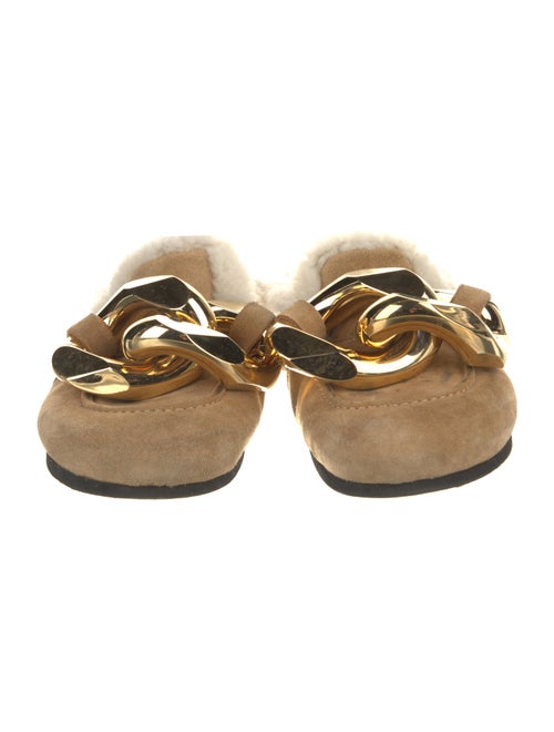J.W. Anderson Suede Chain-Link Accents Mules