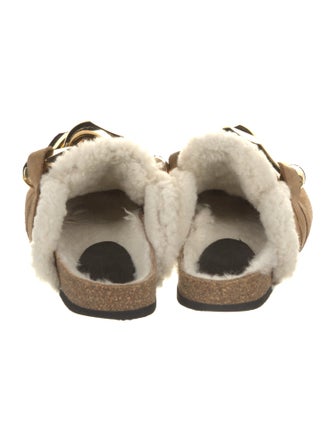 J.W. Anderson Suede Chain-Link Accents Mules