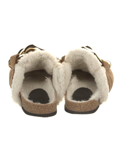 J.W. Anderson Suede Chain-Link Accents Mules