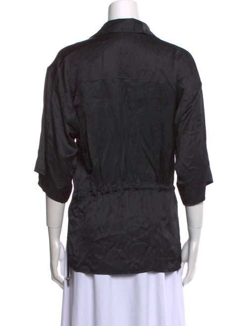 J.W. Anderson V-Neck Three-Quarter Sleeve Button-Up Top