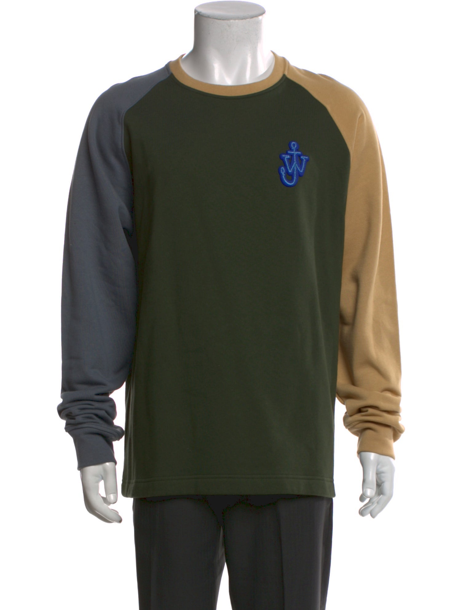 J.W. Anderson Colorblock Pattern Crew Neck Sweatshirt w/ Tags