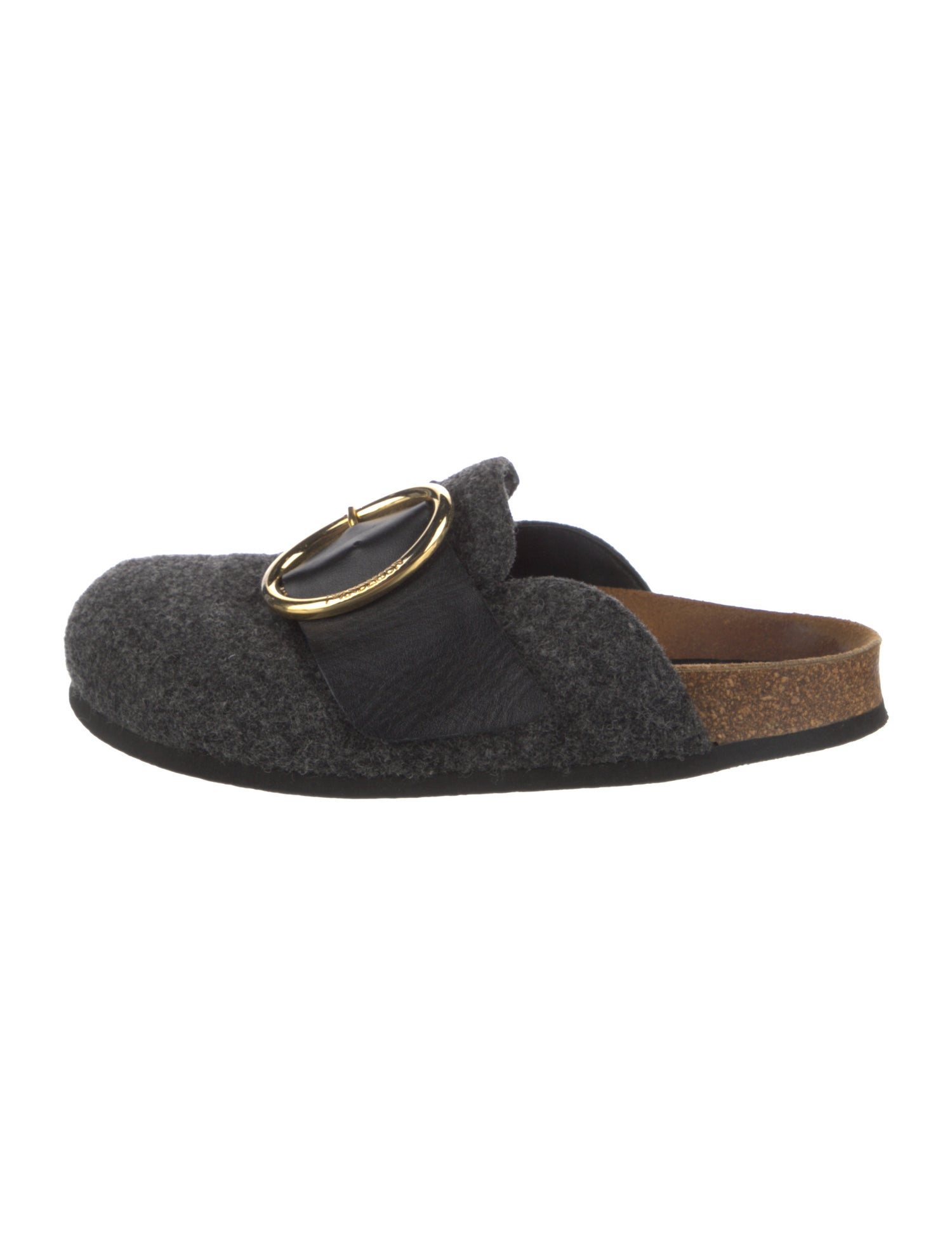 J.W. Anderson Wool Leather Trim Embellishment Slides