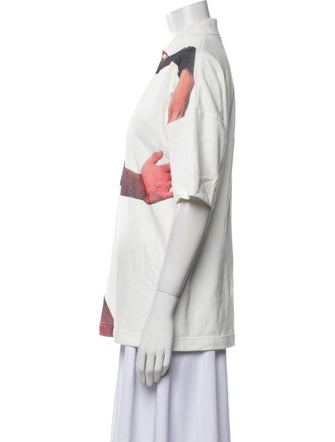 J.W. Anderson Graphic Print Crew Neck Button-Up Top