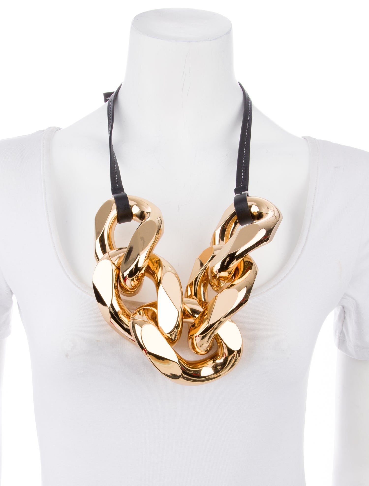 J.W. Anderson Leather Large Chain-Link Collar Necklace