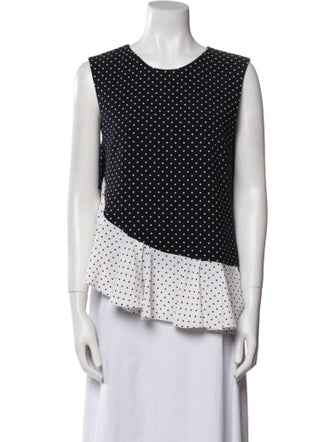 J.W. Anderson Polka Dot Print Scoop Neck Blouse