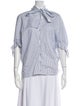 J.W. Anderson Striped Three-Quarter Sleeve Button-Up Top