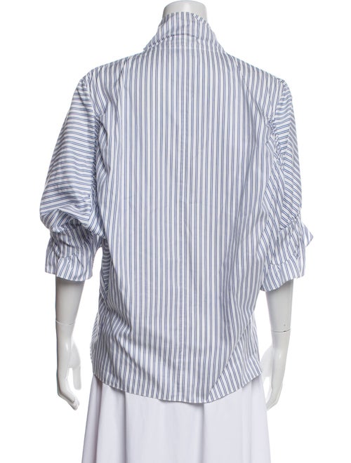J.W. Anderson Striped Three-Quarter Sleeve Button-Up Top