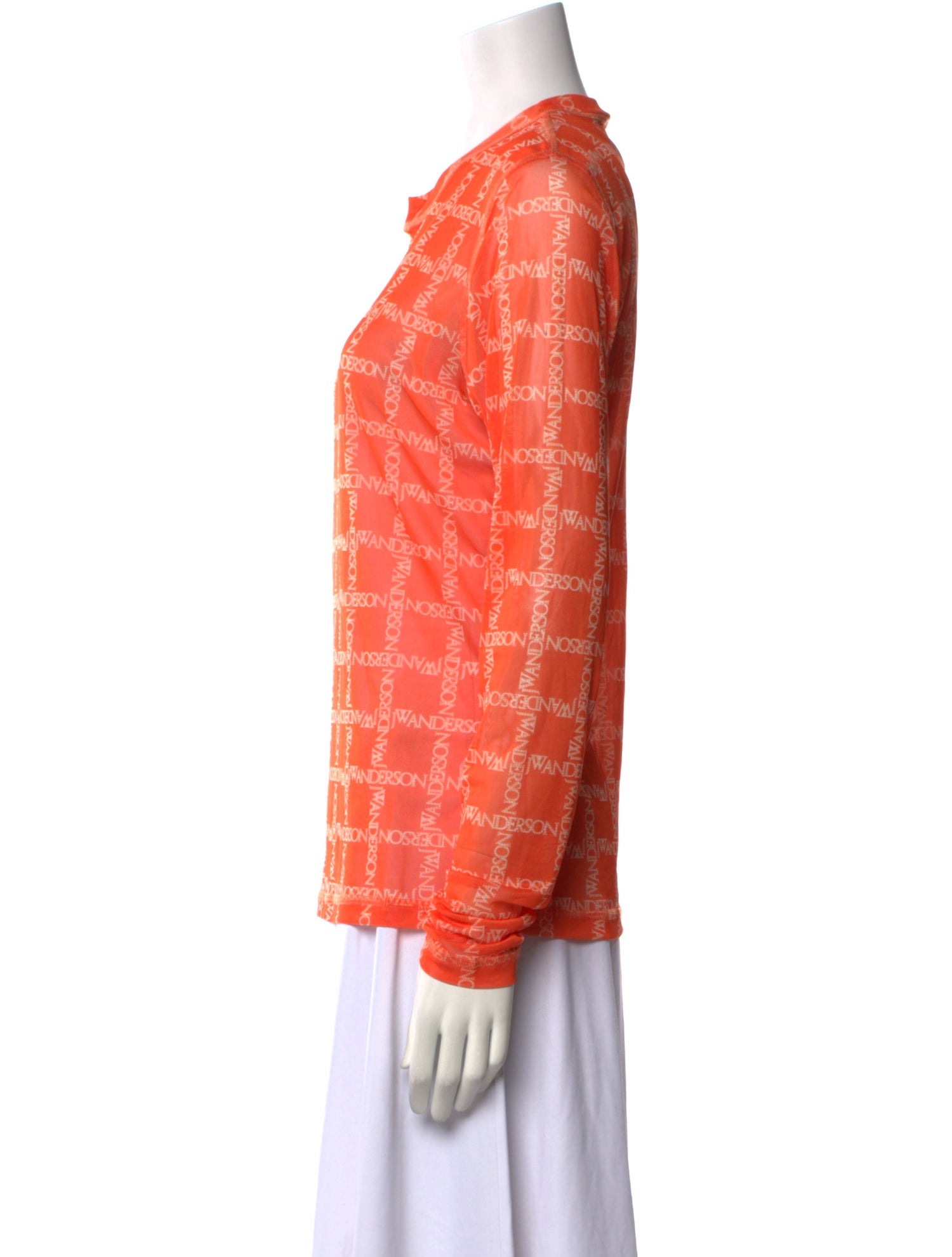 J.W. Anderson Plaid Print Crew Neck Top