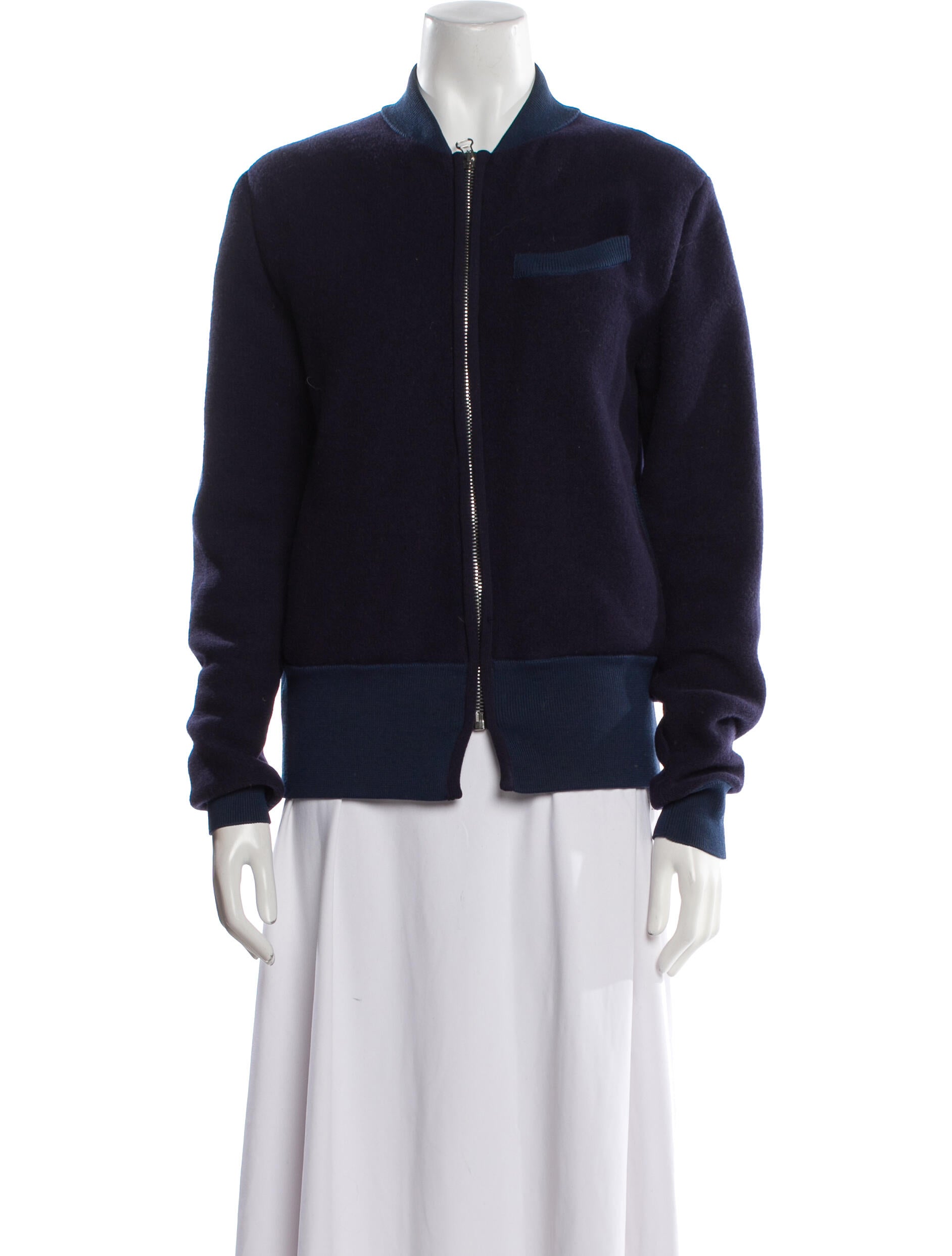 J.W. Anderson Virgin Wool Colorblock Pattern Bomber Jacket