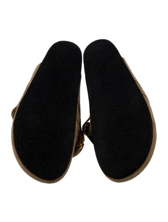 J.W. Anderson Suede Chain-Link Accents Mules