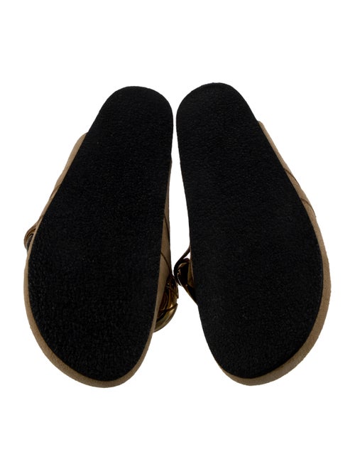 J.W. Anderson Suede Chain-Link Accents Mules