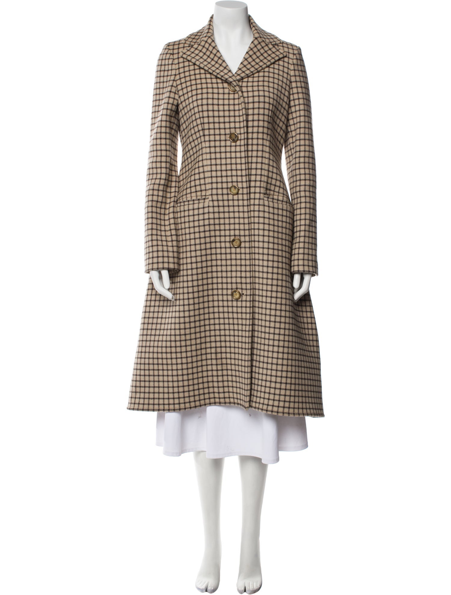 J.W. Anderson Wool Plaid Print Coat