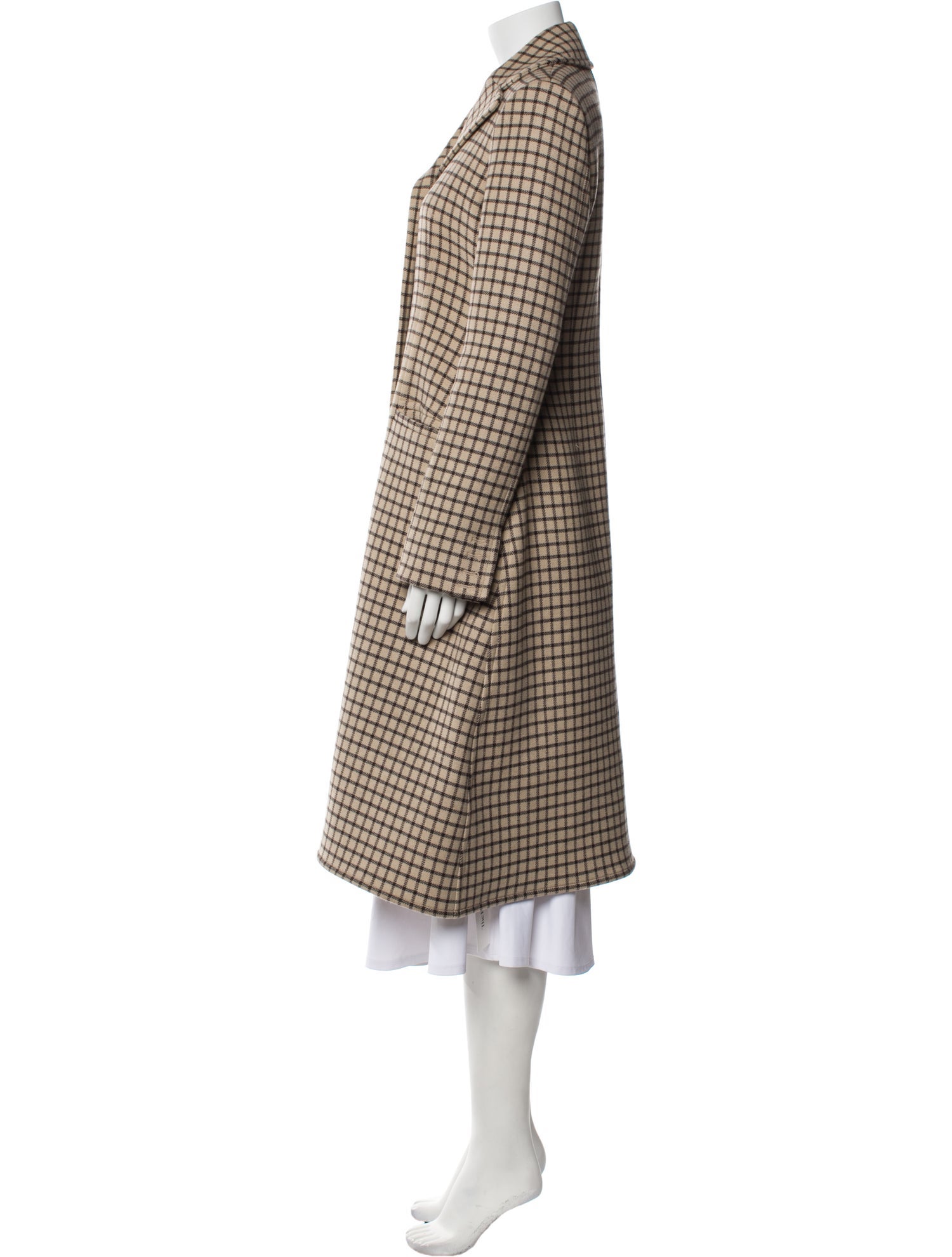 J.W. Anderson Wool Plaid Print Coat
