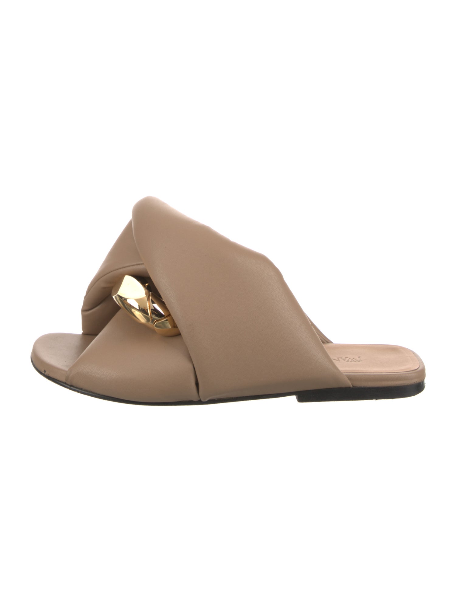 J.W. Anderson Leather Chain-Link Accents Slides