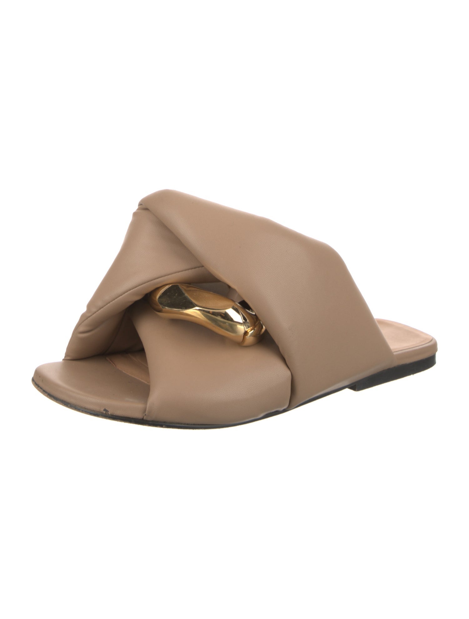 J.W. Anderson Leather Chain-Link Accents Slides