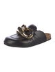 J.W. Anderson Leather Chain-Link Accents Slides