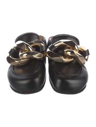 J.W. Anderson Leather Chain-Link Accents Slides