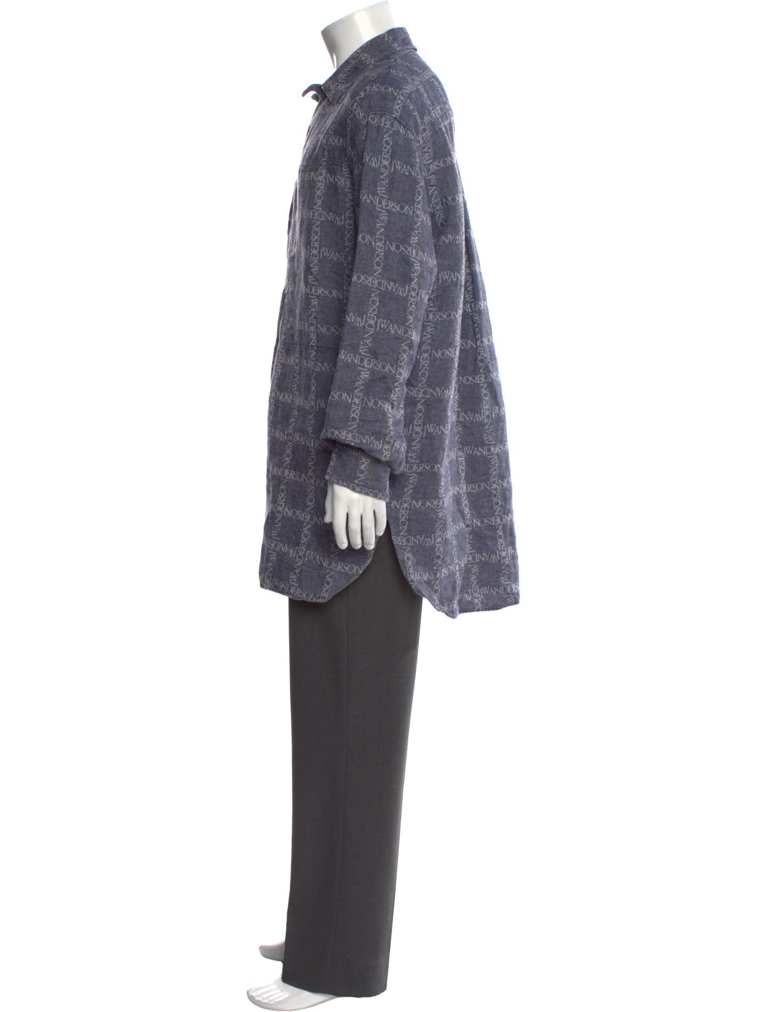 J.W. Anderson Linen Plaid Print Shirt