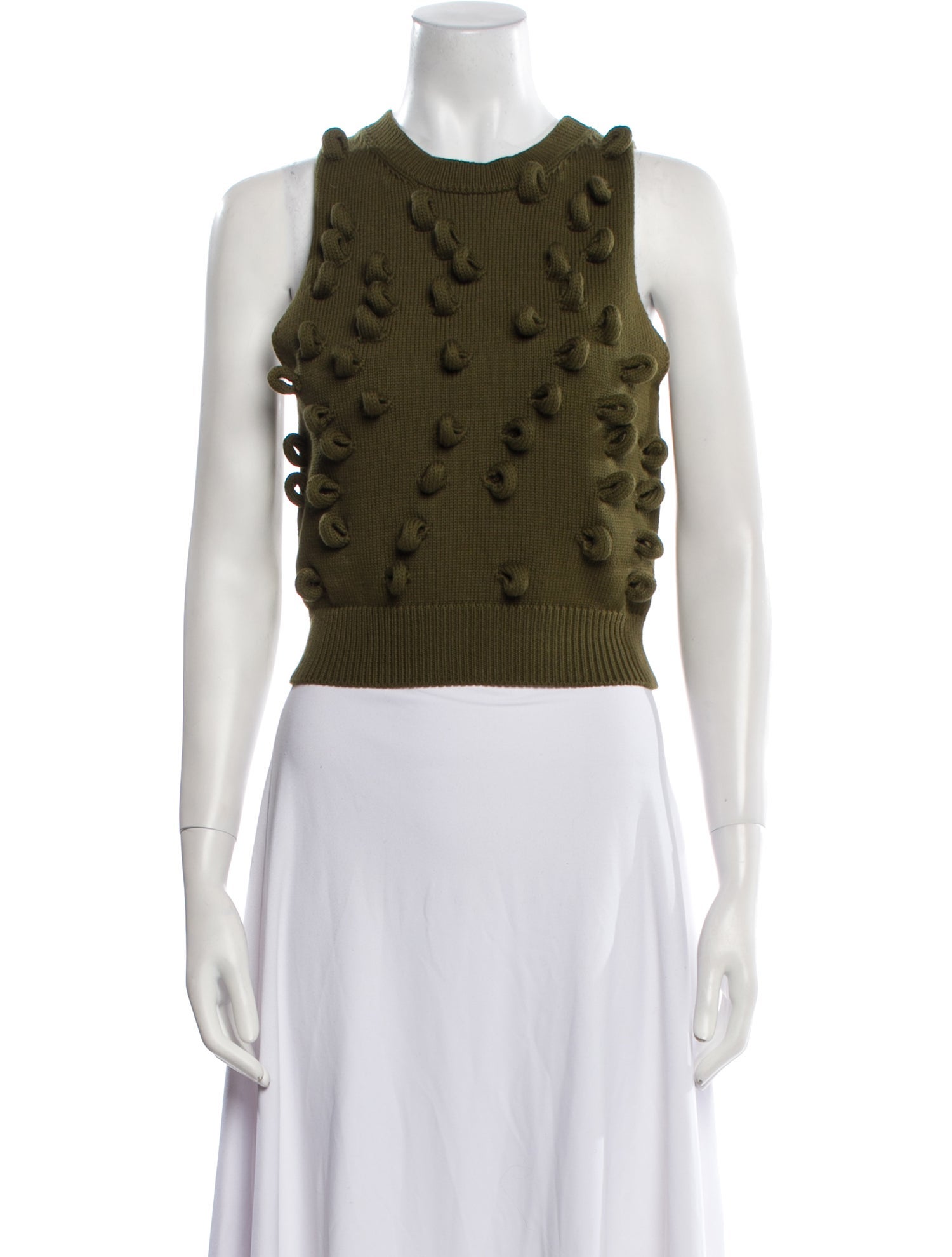 J.W. Anderson Crew Neck Sleeveless Crop Top