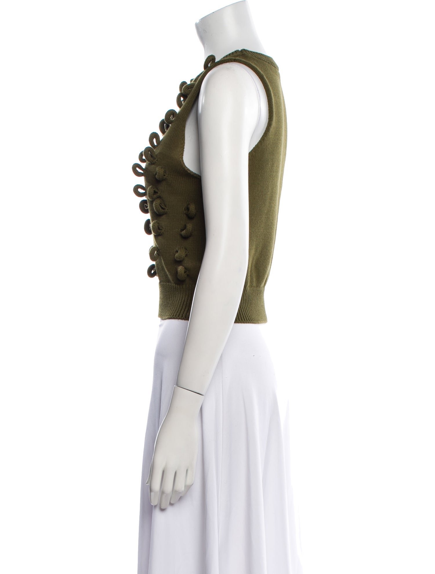 J.W. Anderson Crew Neck Sleeveless Crop Top