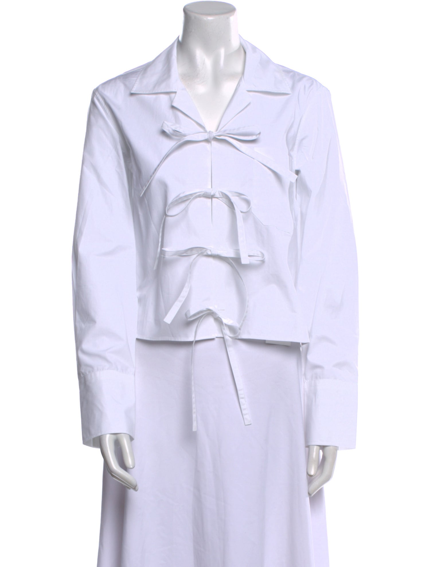 J.W. Anderson V-Neck Long Sleeve Button-Up Top w/ Tags